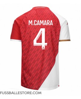 Günstige AS Monaco Mohamed Camara #4 Heimtrikot 2023-24 Kurzarm